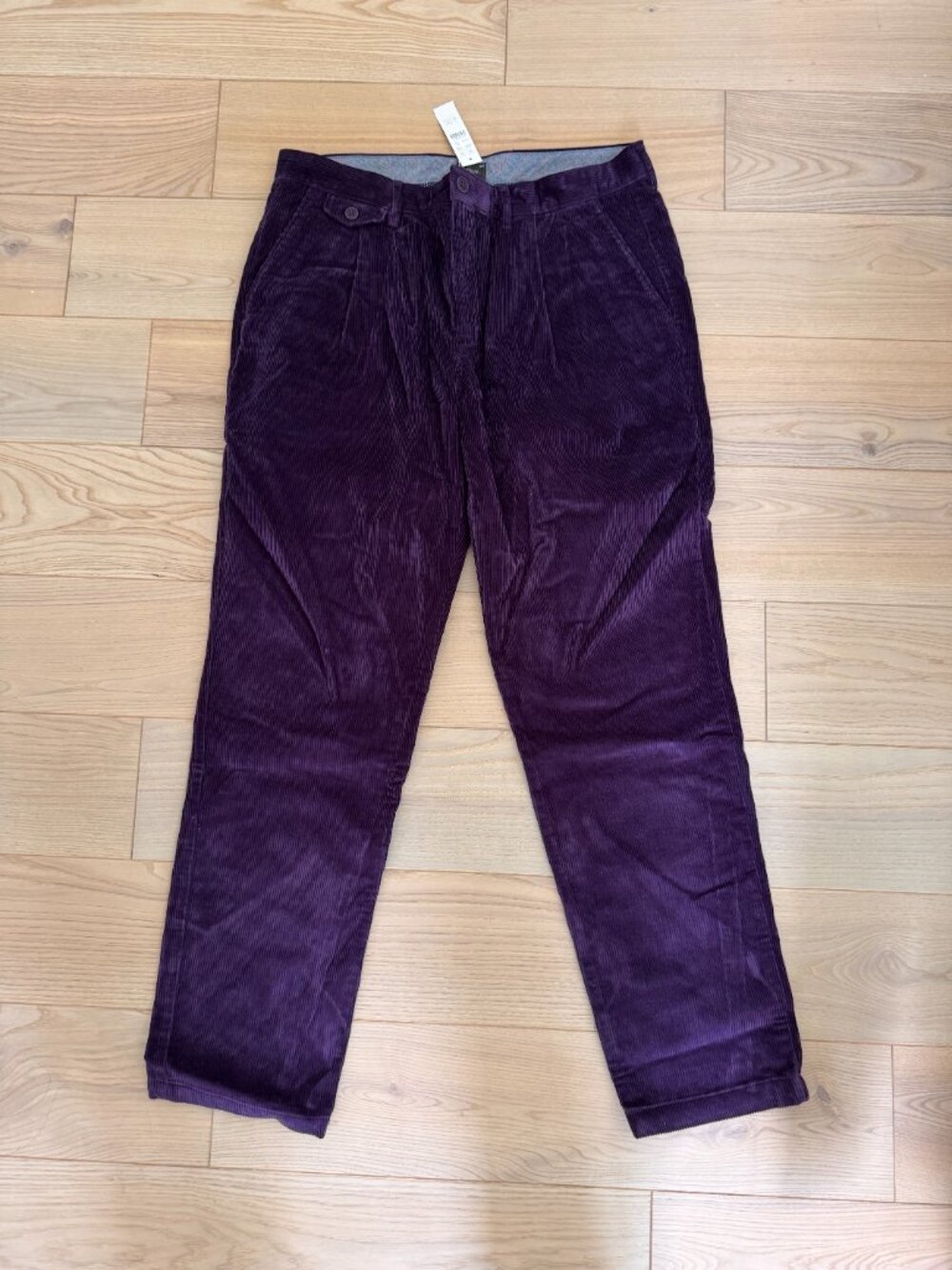 J Crew Men's Cotton Velvet Pants | Color: Purple | Size : 34x35 | New with Tags